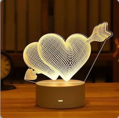 Φωτιστικό Καρδιά - 3D LED Illusion